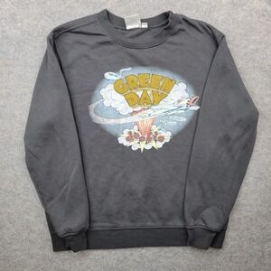 Green Day Sweatshirt Mens Medium Gray‎ Fleece Pullover Crewneck Dookie Graphic